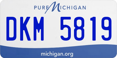 MI license plate DKM5819
