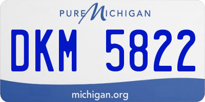 MI license plate DKM5822