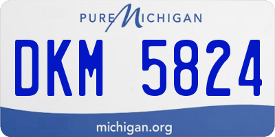 MI license plate DKM5824