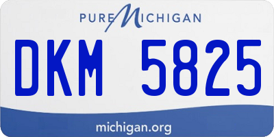 MI license plate DKM5825