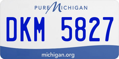 MI license plate DKM5827
