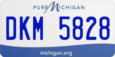 MI license plate DKM5828