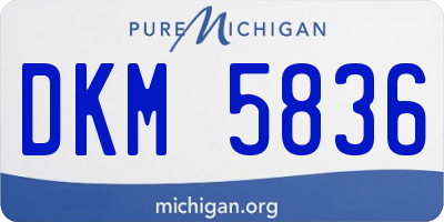 MI license plate DKM5836