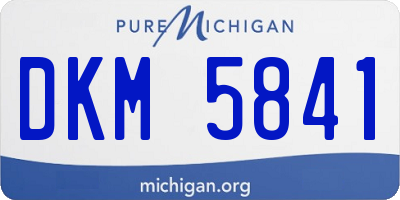 MI license plate DKM5841