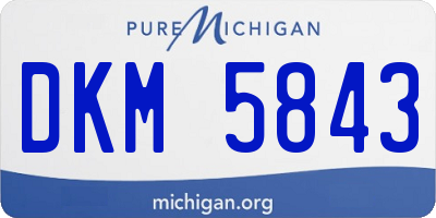 MI license plate DKM5843