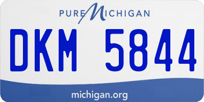 MI license plate DKM5844