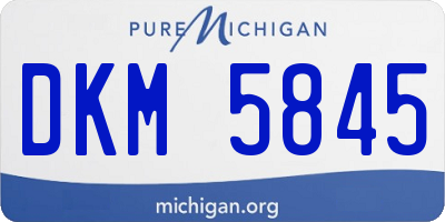 MI license plate DKM5845