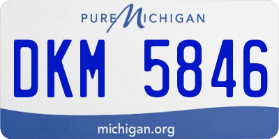 MI license plate DKM5846