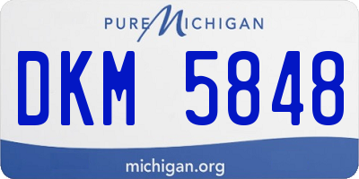 MI license plate DKM5848