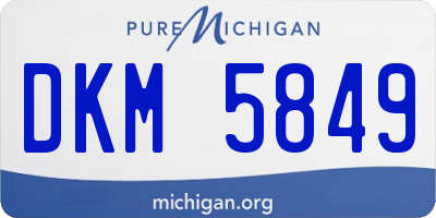 MI license plate DKM5849