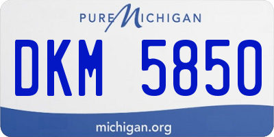 MI license plate DKM5850