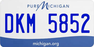 MI license plate DKM5852