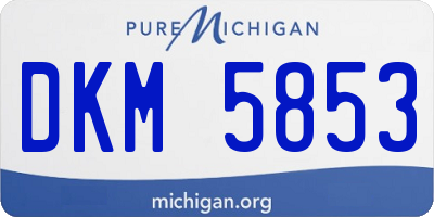 MI license plate DKM5853