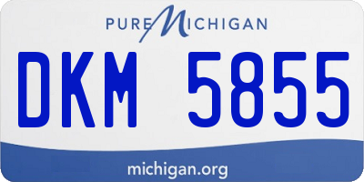 MI license plate DKM5855