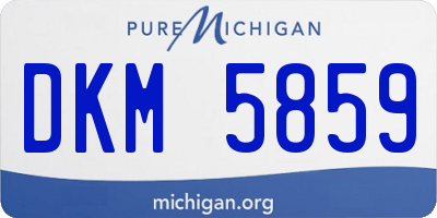 MI license plate DKM5859