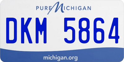 MI license plate DKM5864