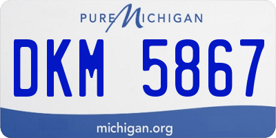 MI license plate DKM5867