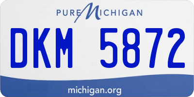 MI license plate DKM5872