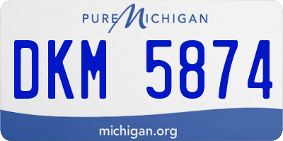 MI license plate DKM5874