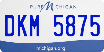 MI license plate DKM5875