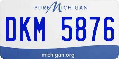 MI license plate DKM5876