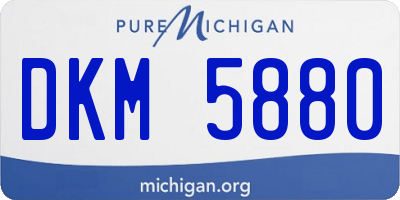MI license plate DKM5880
