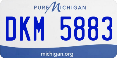 MI license plate DKM5883