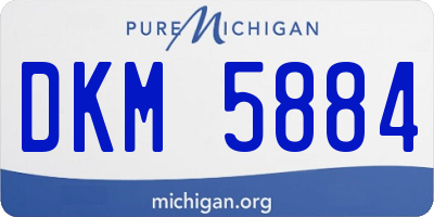 MI license plate DKM5884