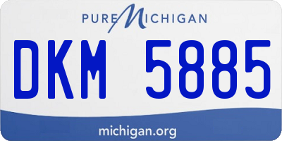 MI license plate DKM5885