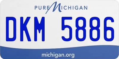 MI license plate DKM5886