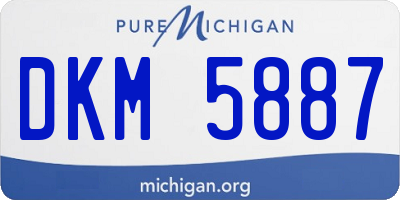 MI license plate DKM5887