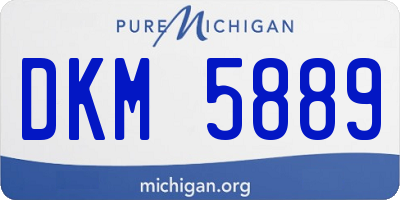 MI license plate DKM5889