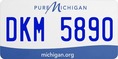 MI license plate DKM5890