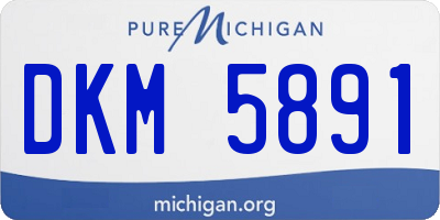 MI license plate DKM5891
