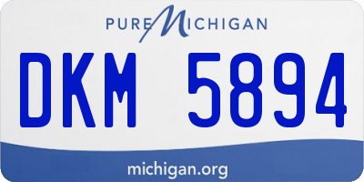 MI license plate DKM5894