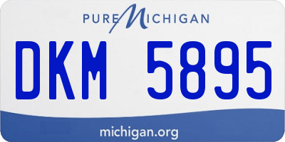 MI license plate DKM5895