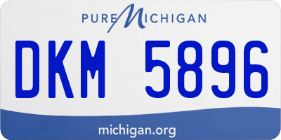 MI license plate DKM5896
