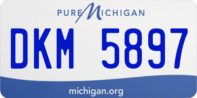 MI license plate DKM5897
