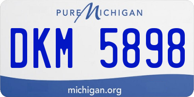 MI license plate DKM5898