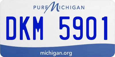 MI license plate DKM5901