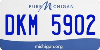 MI license plate DKM5902