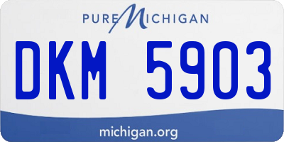 MI license plate DKM5903