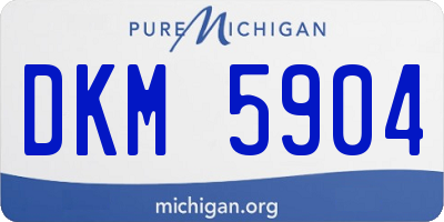 MI license plate DKM5904