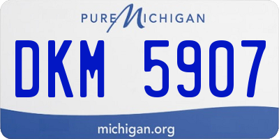 MI license plate DKM5907