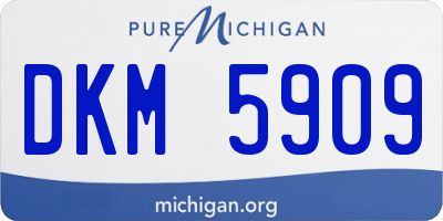 MI license plate DKM5909