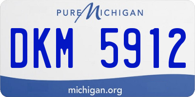 MI license plate DKM5912