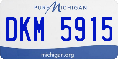 MI license plate DKM5915