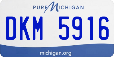 MI license plate DKM5916