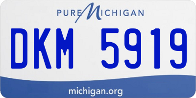 MI license plate DKM5919