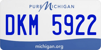 MI license plate DKM5922